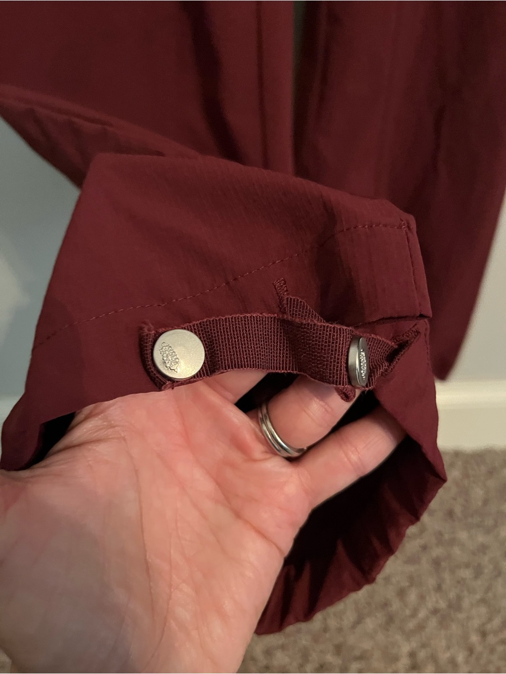 FP MOVEMENT Free People Cascade Flare Cargo Pants in Oxblood Sz XS Low Rise NWOT - Picture 7 of 14